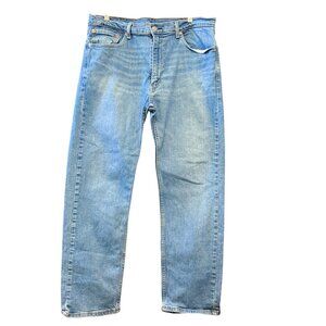Levis 505 Straight Jeans Mens W38 L30 Blue Denim 95% Cotton Water